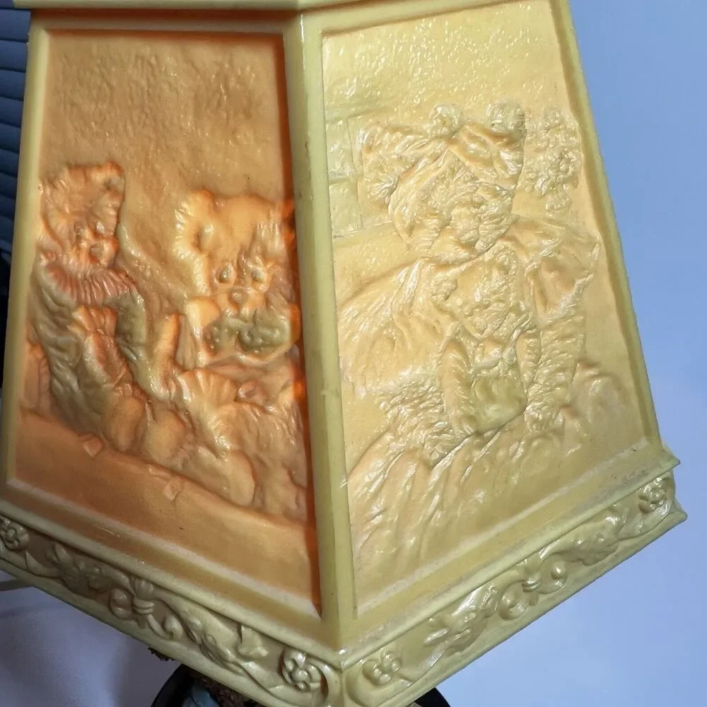 Vintage Story Bear Table Lamp – Teddy Bears Reading a Book Night Light